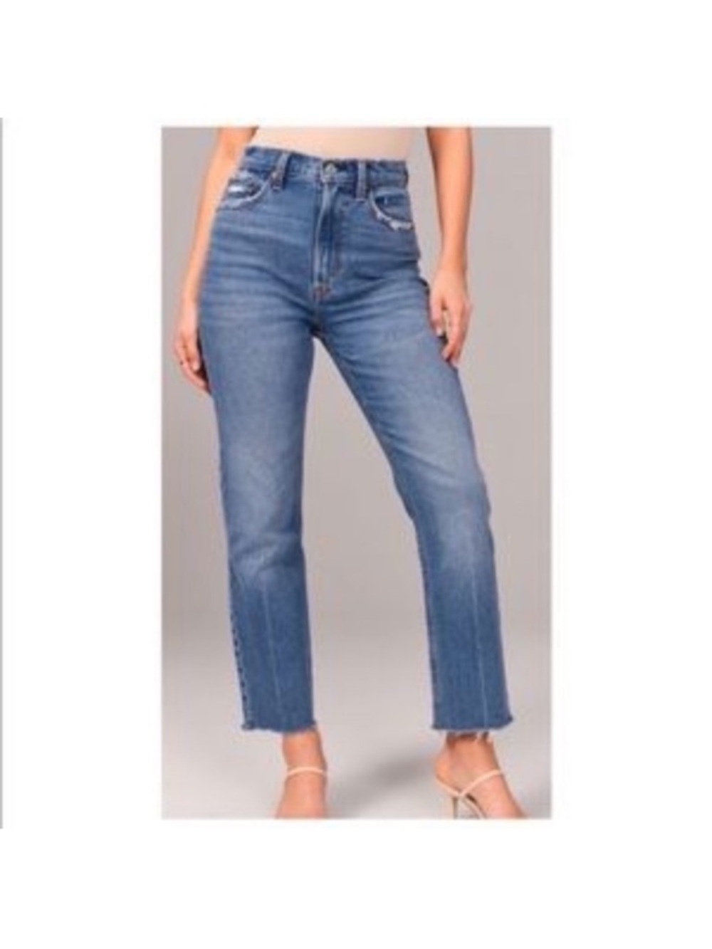Abercrombie & Fitch Ankle Straight Ultra High Rise Curve Love Size 27
